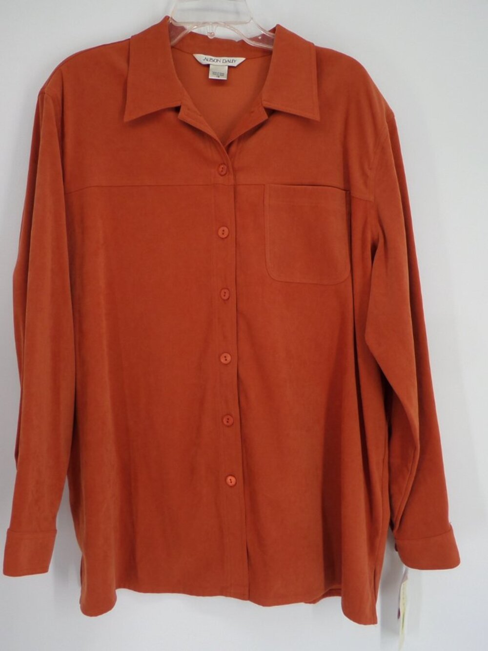 Allison Daley Women's Fall Lightweight Jacket Color Orange Size 18 NWT